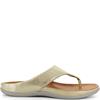 STRIVE WOMENS TOE POST MULE SANDAL - GOLD